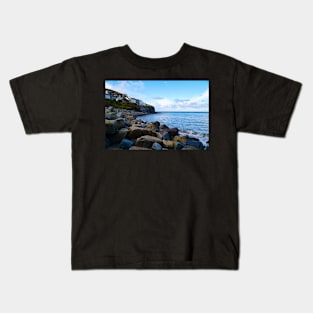 Coastal Scenery - New Quay Coastline - Beach, Rocks & Ocean Kids T-Shirt